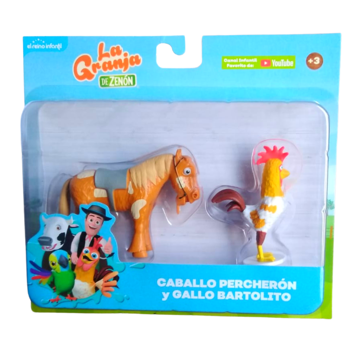 2 Figuras Coleccionables Caballo Y Gallo La Granja De Zenón