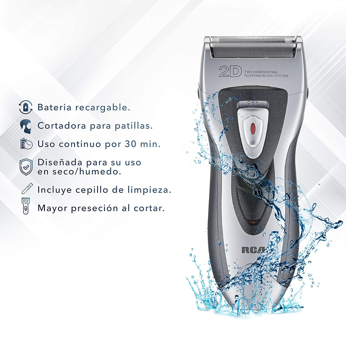 Rasuradora Eléctrica RCA RC-PM26 Afeitadora Barba Recargable