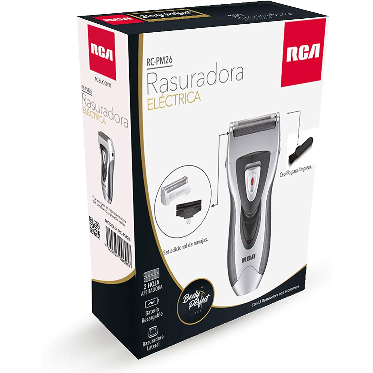 Rasuradora Eléctrica RCA RC-PM26 Afeitadora Barba Recargable