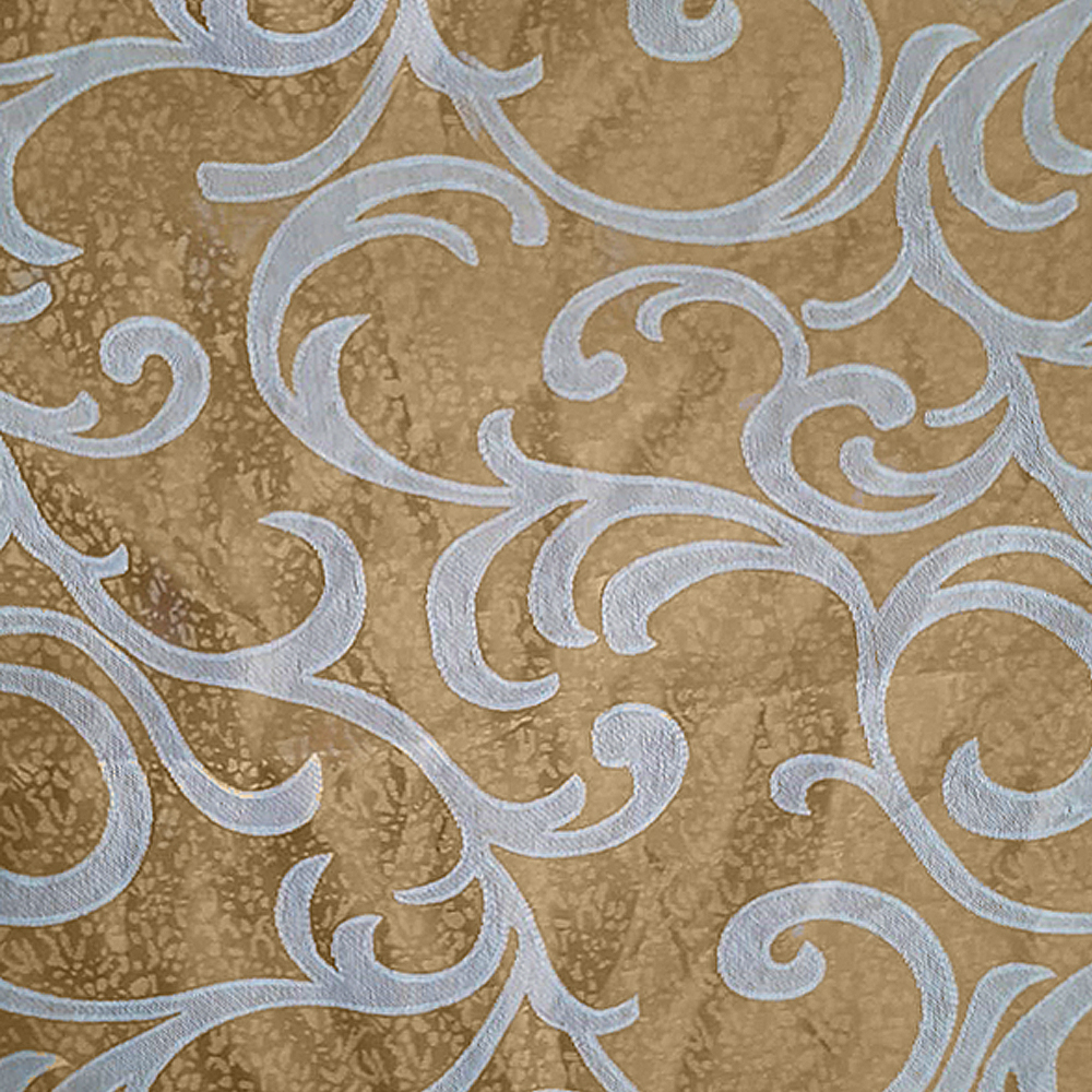 Juego De Cortinas (2 Paneles) Tela Jacquard. Cada Panel Mide: 1.40 m de Ancho x 2.10 m de Alto. con 8 Aros metálicos. Home Curtains. Oro