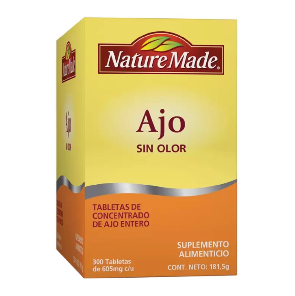 Ajo Sin Olor 300 Tabletas Nature Made Concentrado