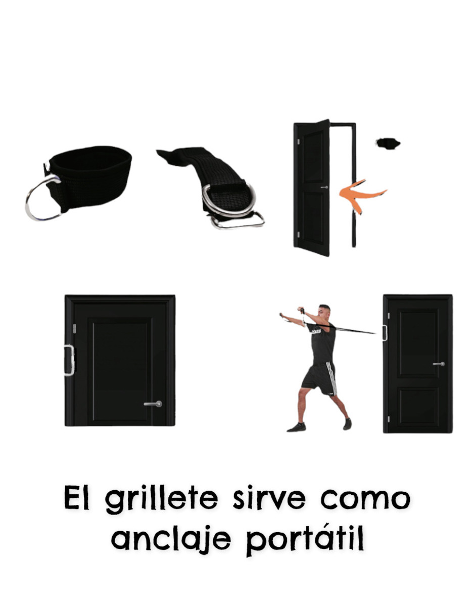 Grillete para tobillo para ligas de resistencia