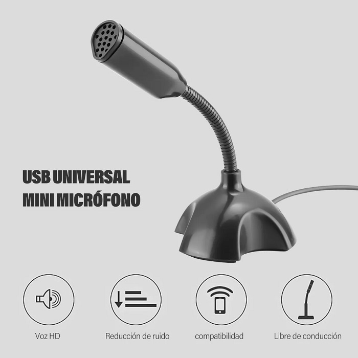 Micrófono Unidireccional Usb Y Aislador De Ruido