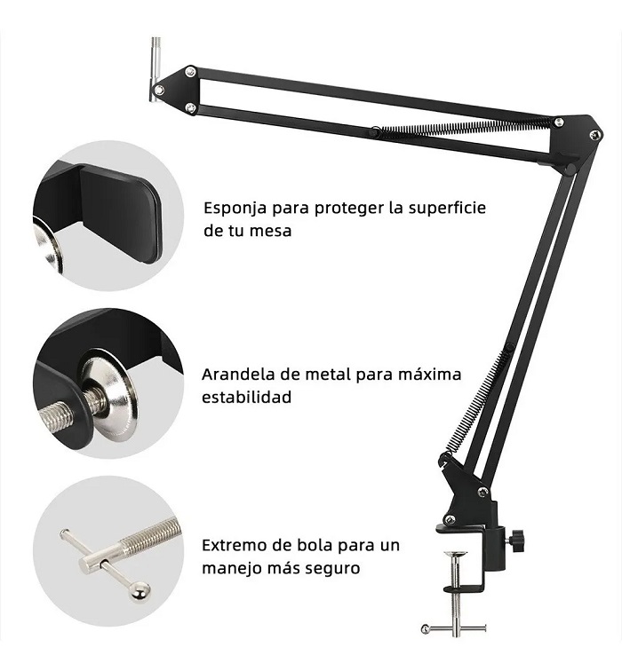 Microfono Condensador, Difusión De Youtube Gaming Azul con Negro