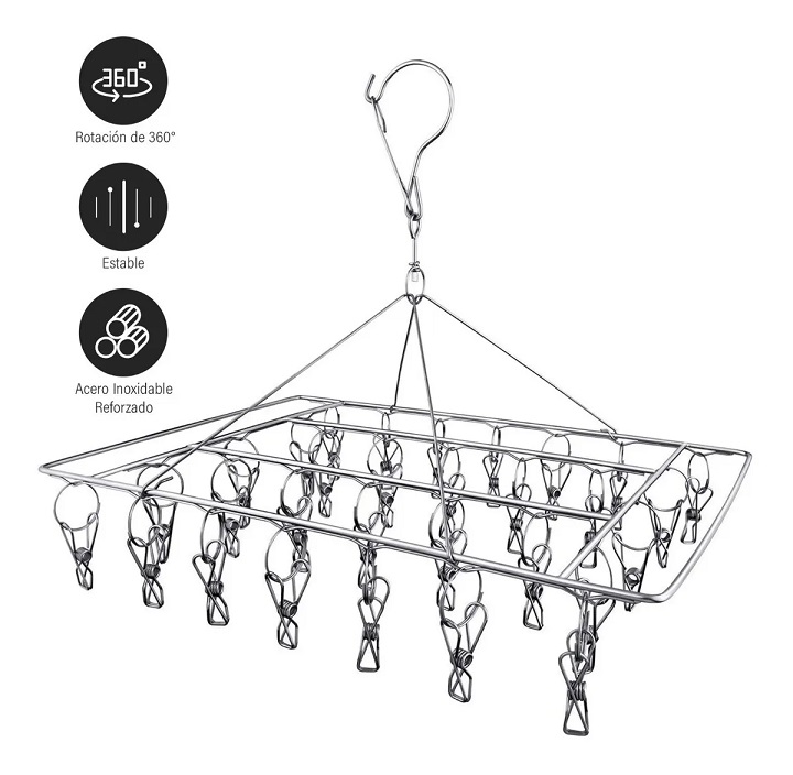30 Pinzas De Ropa Metal tendedero De Acero Inoxidable