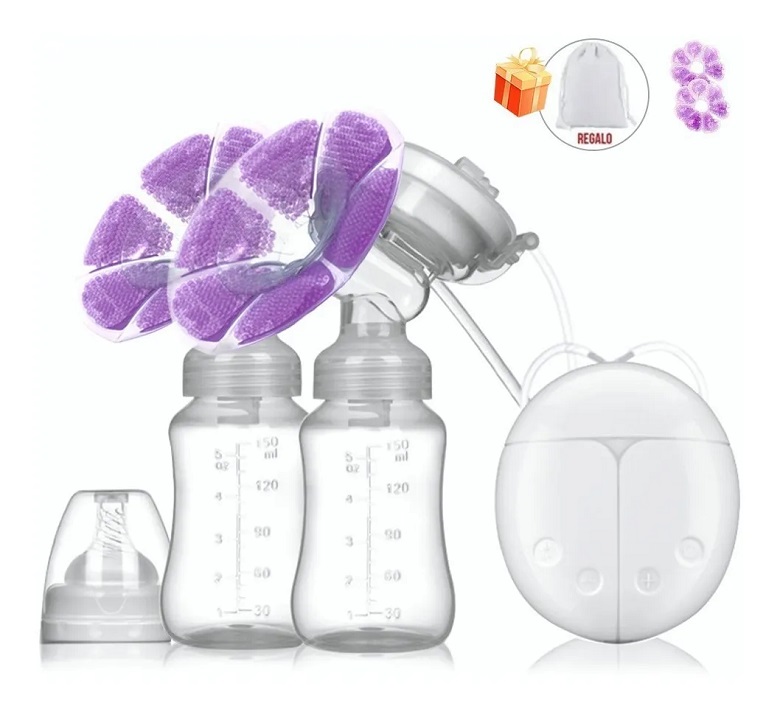 Extractor De Leche Eléctrico Con Dos Copas Y Botellas
