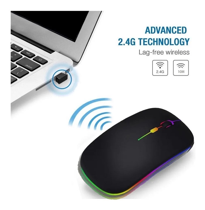 Mouse Inalámbrico A5 Recargable Ultradelgado Y Silencioso