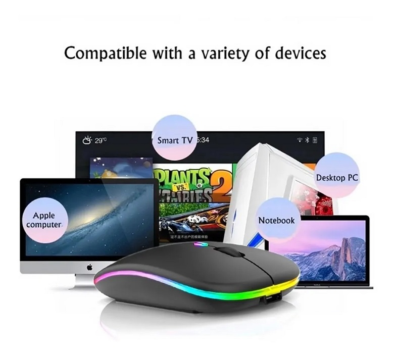 Mouse Inalámbrico A5 Recargable Ultradelgado Y Silencioso