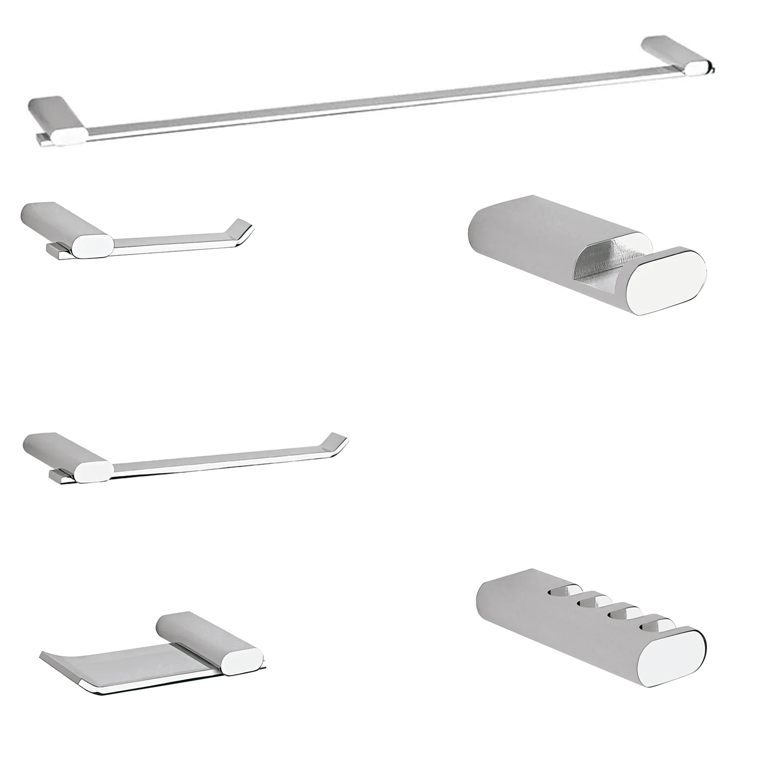 Accesorios De Baño Helvex Premier Latón Cromado Lujo 6 Pz