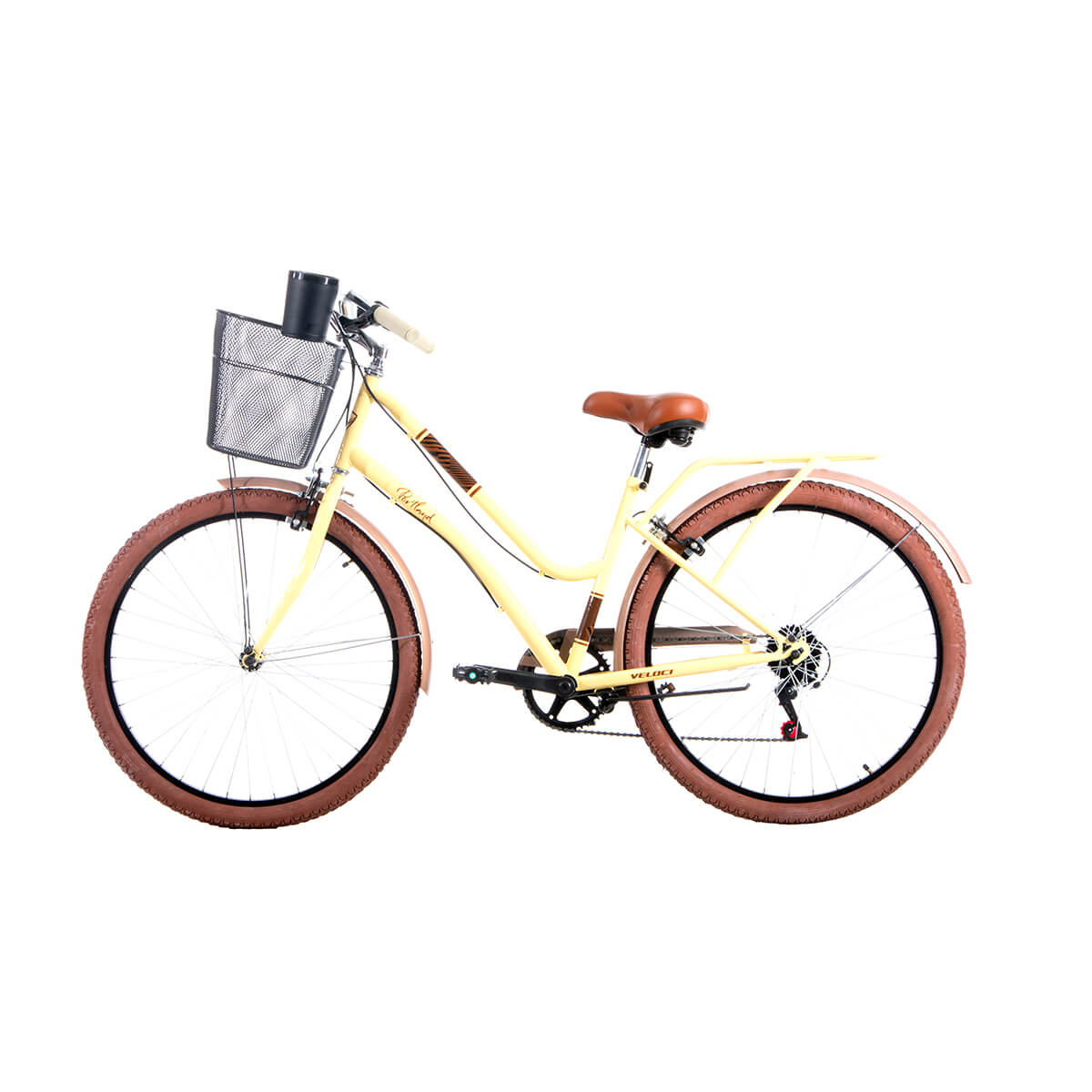 Bicicleta Veloci Portland City Rodada 26 Crema Urbana