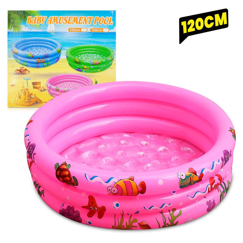 PISCINA CON 3 ANILLOS 120CM