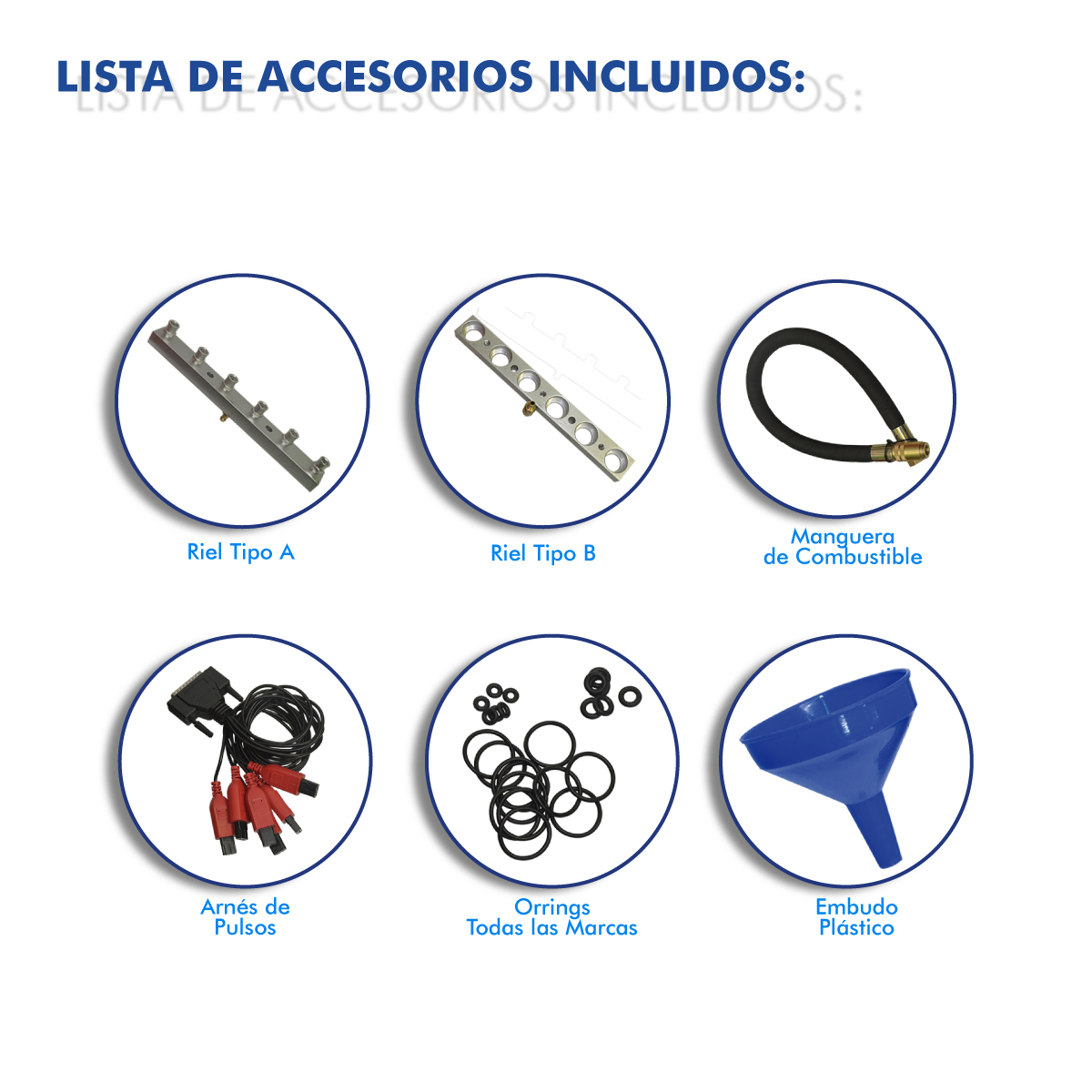 Combo Laboratorio de Limpieza de 8 inyectores automático con Adaptadores, Tina de Ultrasonido y Mesa de Trabajo 