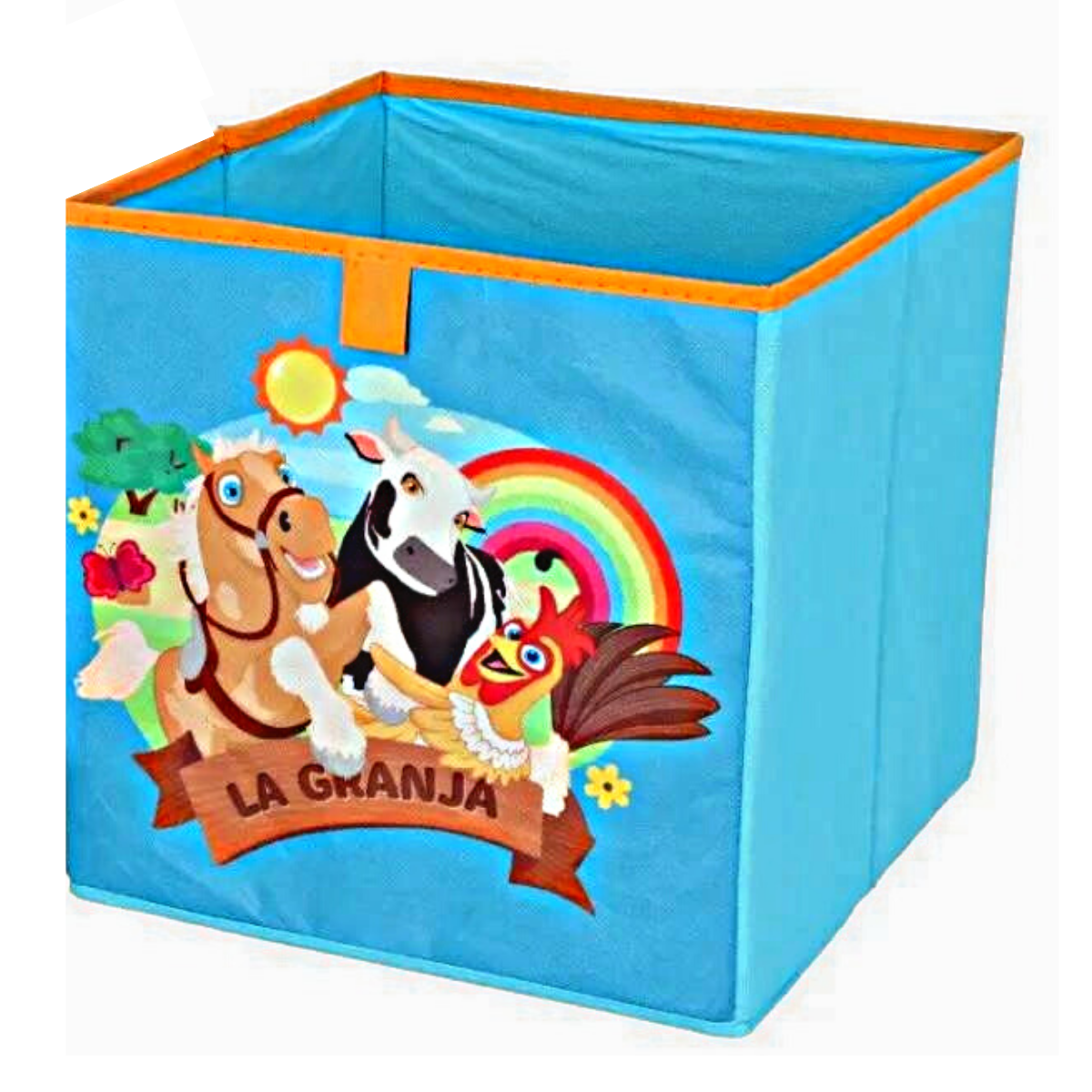 Cubo Contenedor Azul La Granja De Zenón 28x28x28