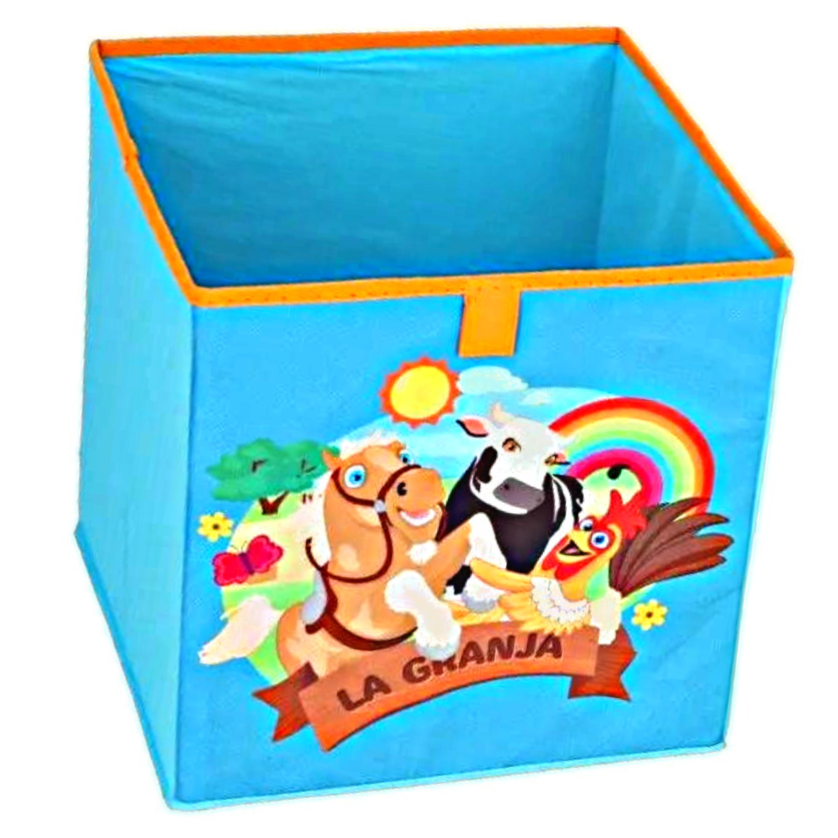Cubo Contenedor Azul La Granja De Zenón 28x28x28