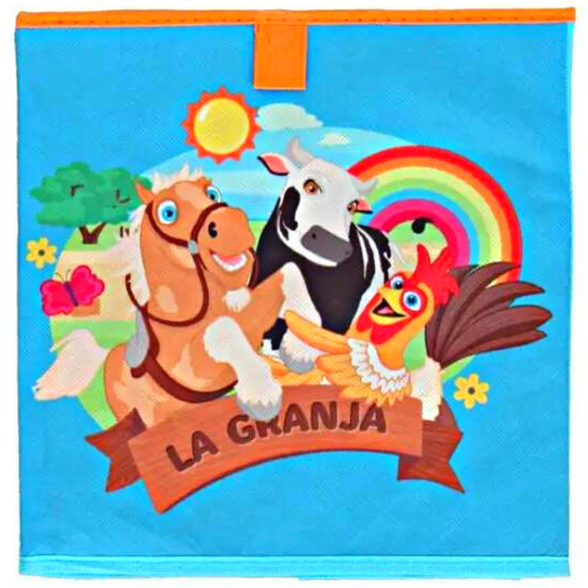 Cubo Contenedor Azul La Granja De Zenón 28x28x28