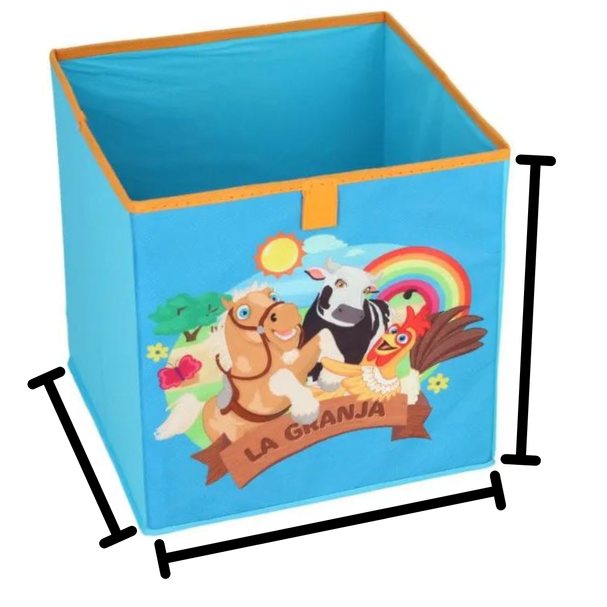 Cubo Contenedor Azul La Granja De Zenón 28x28x28