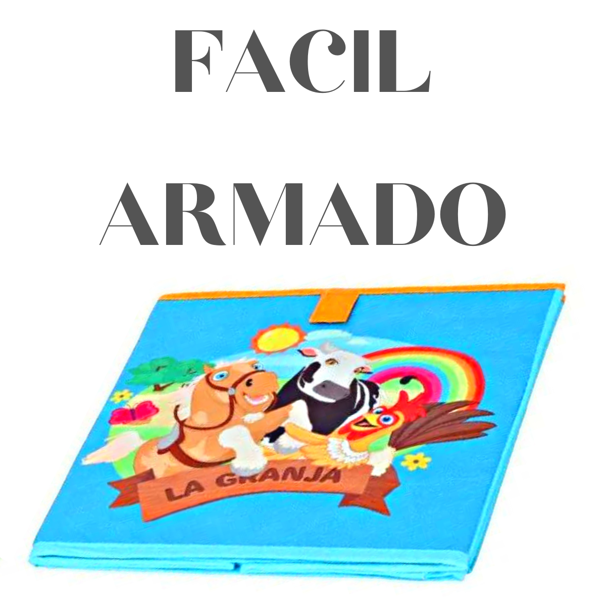 Cubo Contenedor Azul La Granja De Zenón 28x28x28