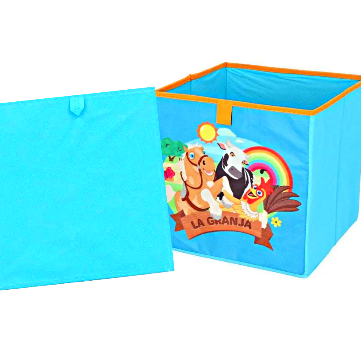 Cubo Contenedor Azul La Granja De Zenón 28x28x28