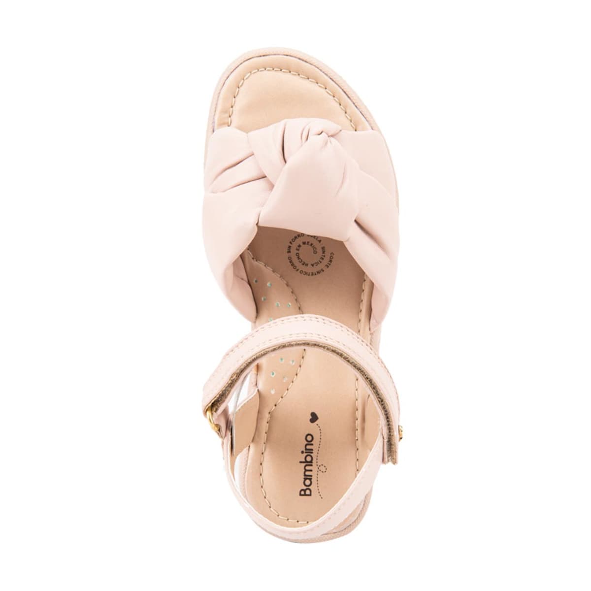 Sandalias Casual Color Rosa Con Moño, Para Niña, Bambino 1033928