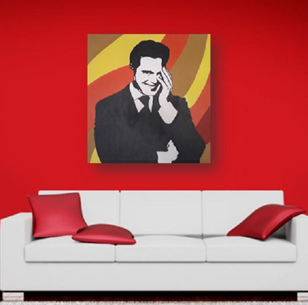 Cuadro decorativo pintado a mano Galería Oneris LUIS MIGUEL 90x90