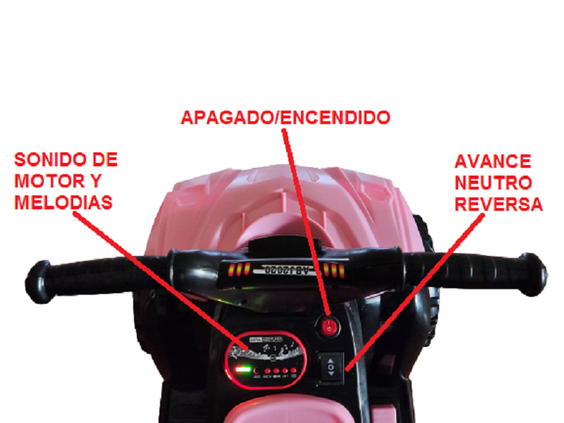 Cuatrimoto electrica ATV para niño/a con luces delanteras, sonidos  bateria de 6v 7ah la mas duradera