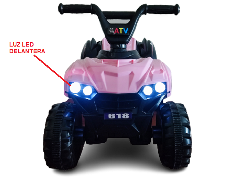 Cuatrimoto electrica ATV para niño/a con luces delanteras, sonidos  bateria de 6v 7ah la mas duradera