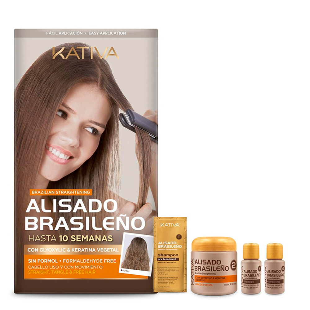 Set Cepillo Secador one stp 3 en 1 + Kativa Alisado Brasileño, Alaciado Por 10 Semanas, Muy Fácil