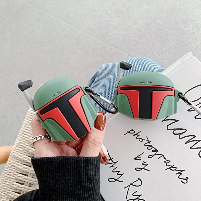 Funda Para AirPod 1 , 2 y AirPod Pro Case Protector de Airpods Diseño Star Wars Boba Fett