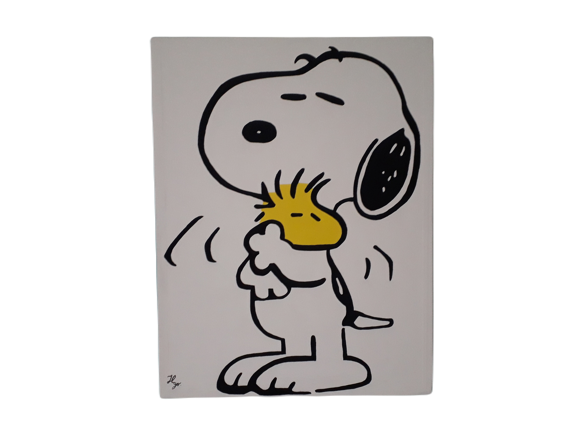 Cuadro decorativo pintado a mano Galería Oneris SNOOPY Y WOODSTOCK 90x60