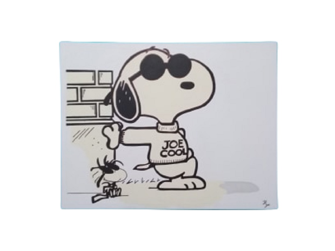 Cuadro decorativo pintado a mano Galería Oneris SNOOPY 90x60