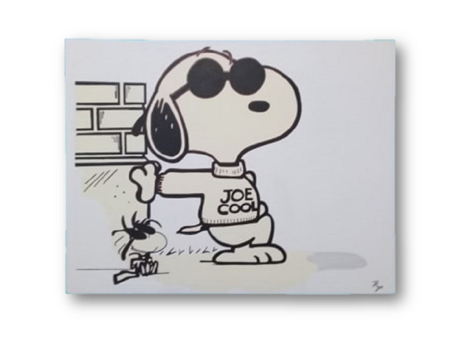 Cuadro decorativo pintado a mano Galería Oneris SNOOPY 90x60