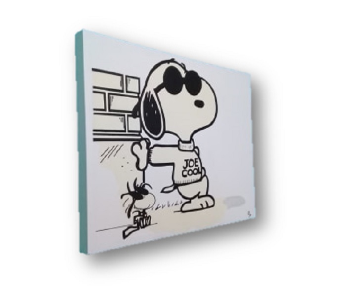 Cuadro decorativo pintado a mano Galería Oneris SNOOPY 90x60
