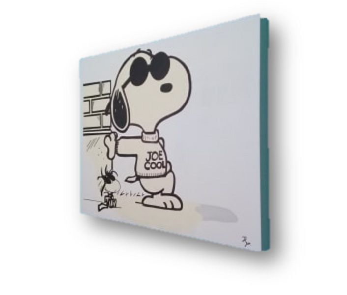 Cuadro decorativo pintado a mano Galería Oneris SNOOPY 90x60
