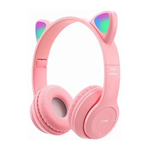 Auriculares inalámbricos rosados para niñas, auriculares Bluetooth de alta  fidelidad con cancelación de ruido estéreo de 36 horas de reproducción