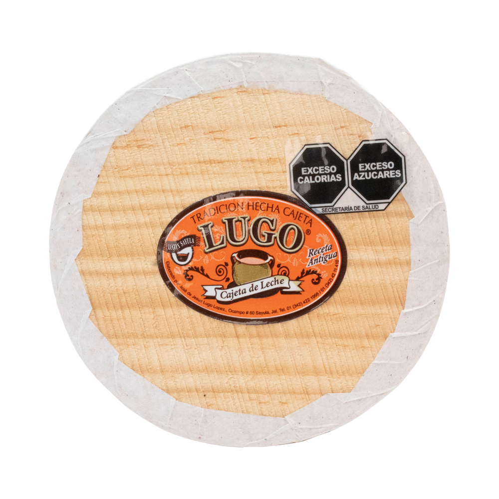 Cajeta Lugo Redonda De Madera Grande 280g 100% Leche De Vaca