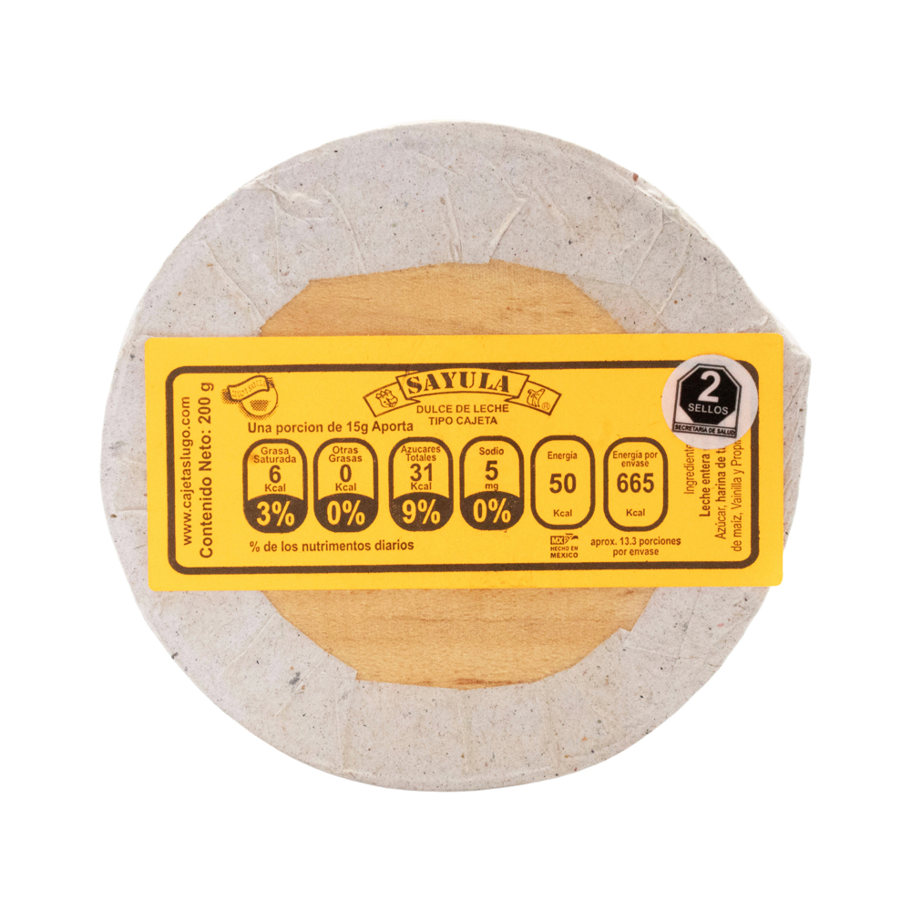 Cajeta Sayula Lugo Redonda Madera Chica 120G 100% Leche Vaca