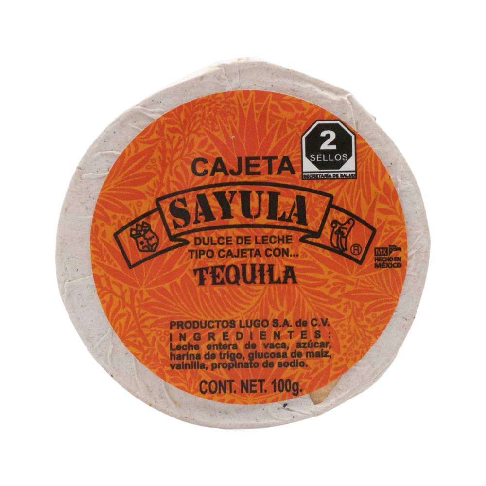Cajeta Sayula Lugo Redonda De Madera Chica Con Tequila 120gr