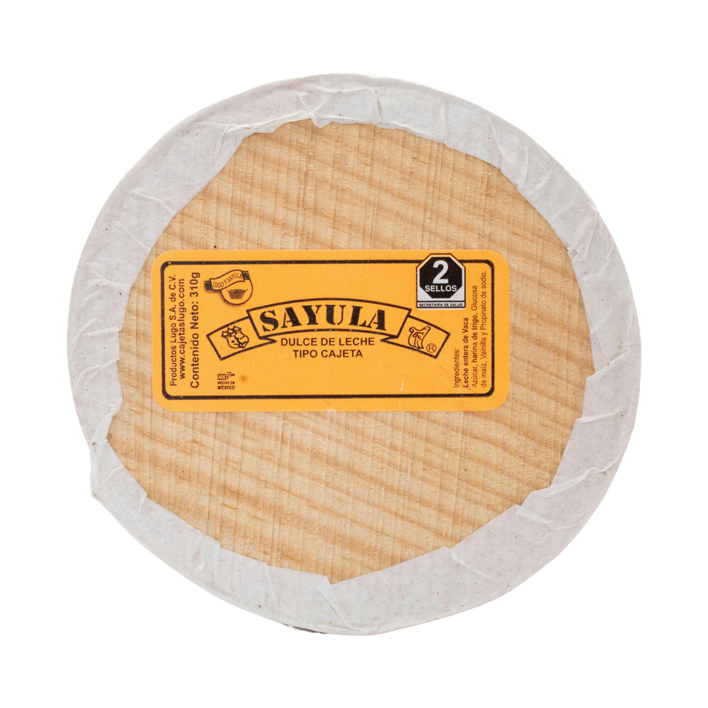 Cajeta Sayula Lugo Redonda Madera Grande 280g Leche Vaca
