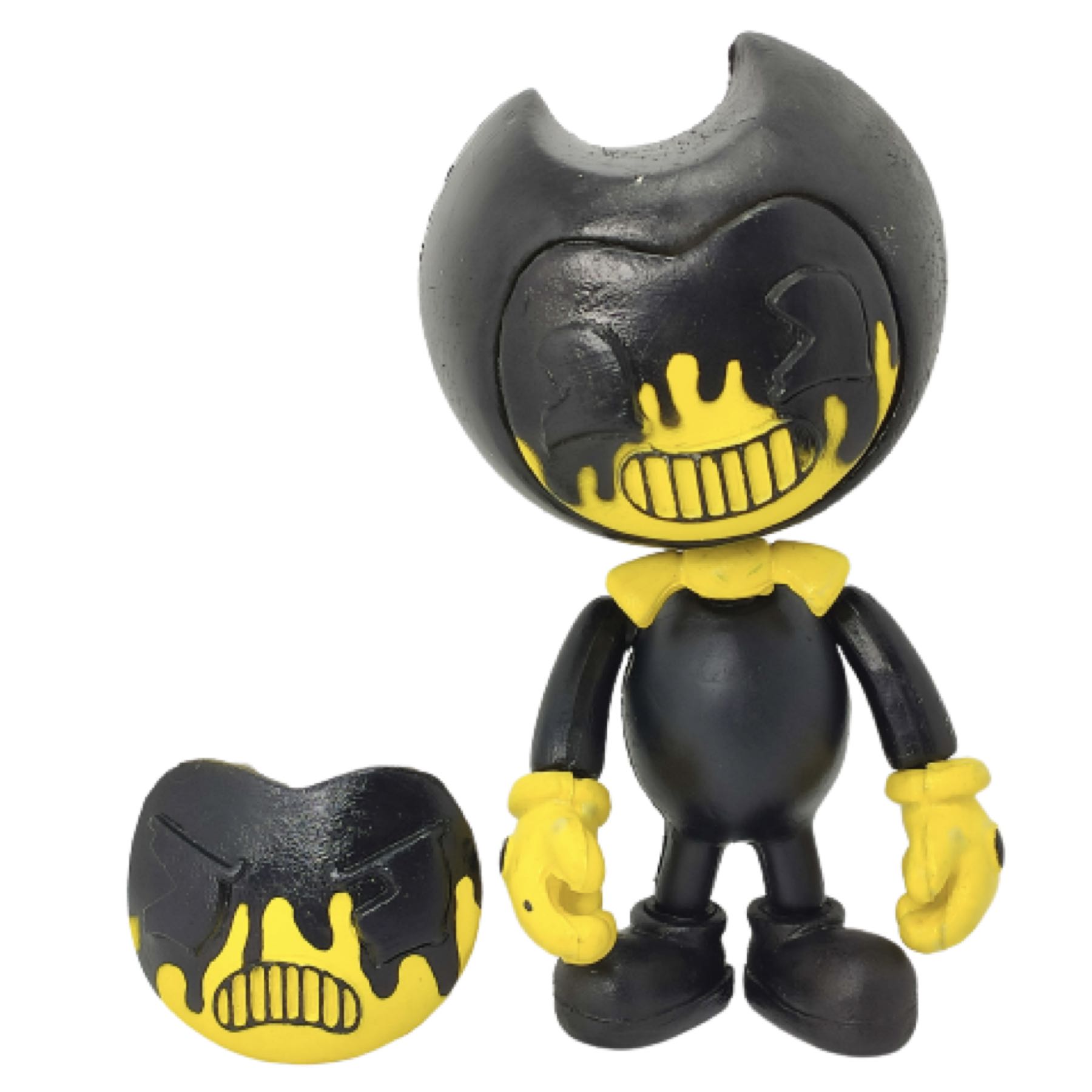 Figura Bendy and the Ink Machine Demonio Tinta Derramada 2 Caras Yellow Fluorescente Brilla