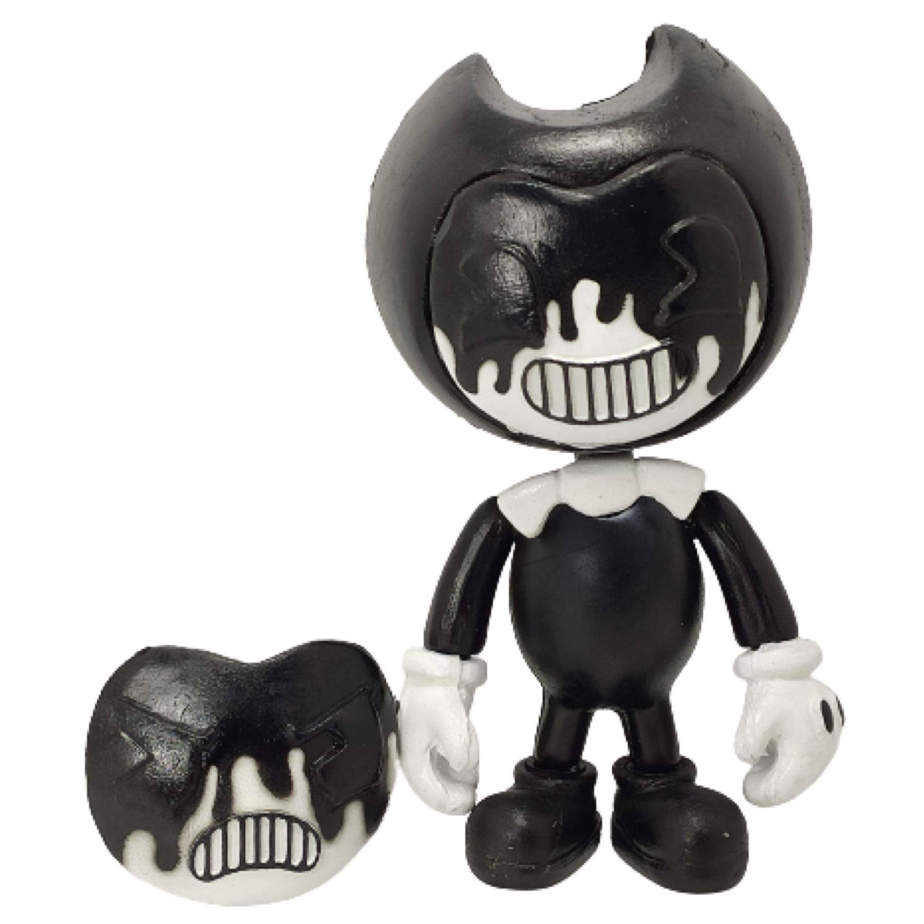Figura Bendy and the Ink Machine Demonio Tinta Derramada 2 Caras Blanco Fluorescente Brilla