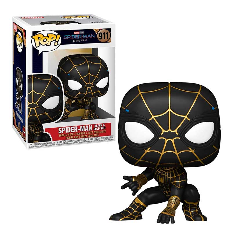 Funko Pop Spider Man Traje Negro Dorado #911 No Way Home Original