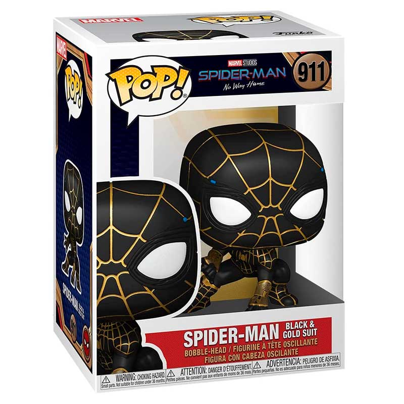 Funko Pop Spider Man Traje Negro Dorado #911 No Way Home Original