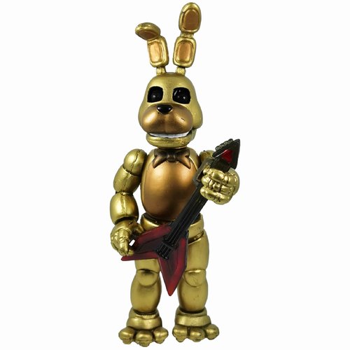Figura Five Nights At Freddys Juguete Golden Bonnie FNAF Conejo Dorado  Spring Bunny Articulado Animatronico