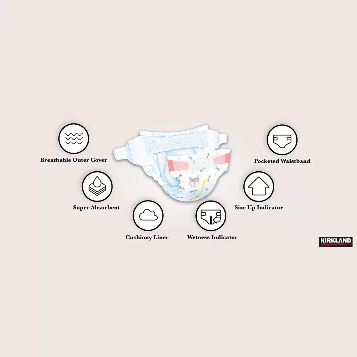 Pañales Kirkland Signature 1481674 Contenido 168 Piezas CST