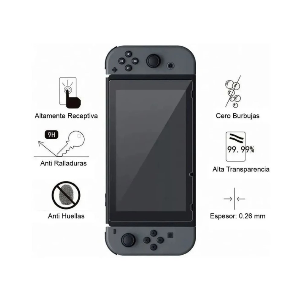 Mica Cristal Templado Para Nintendo Switch Genérica Transparente