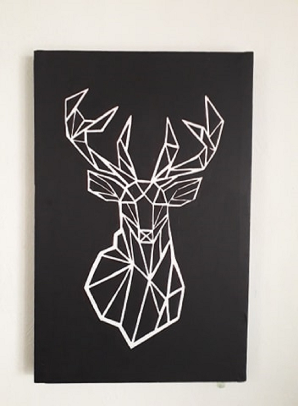 Cuadro decorativo pintado a mano Galería Oneris CIERVO GEOMETRICO 100x80