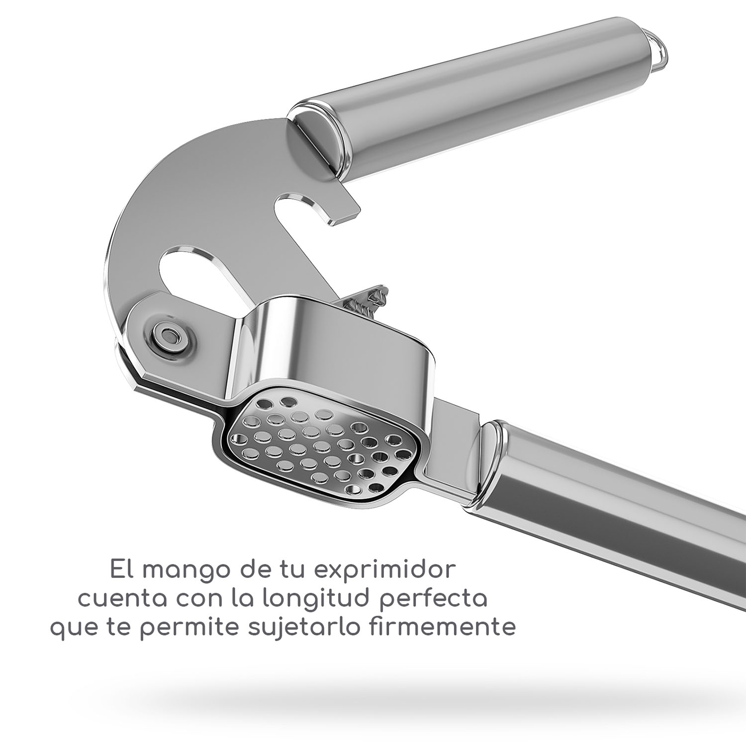 Bazzeff Exprimidor de Ajos de Acero Inoxidable. Prensa de Ajos. Aplasta Ajos. Triturador de Ajo o Jengibre para Alimentos. Garlic Press