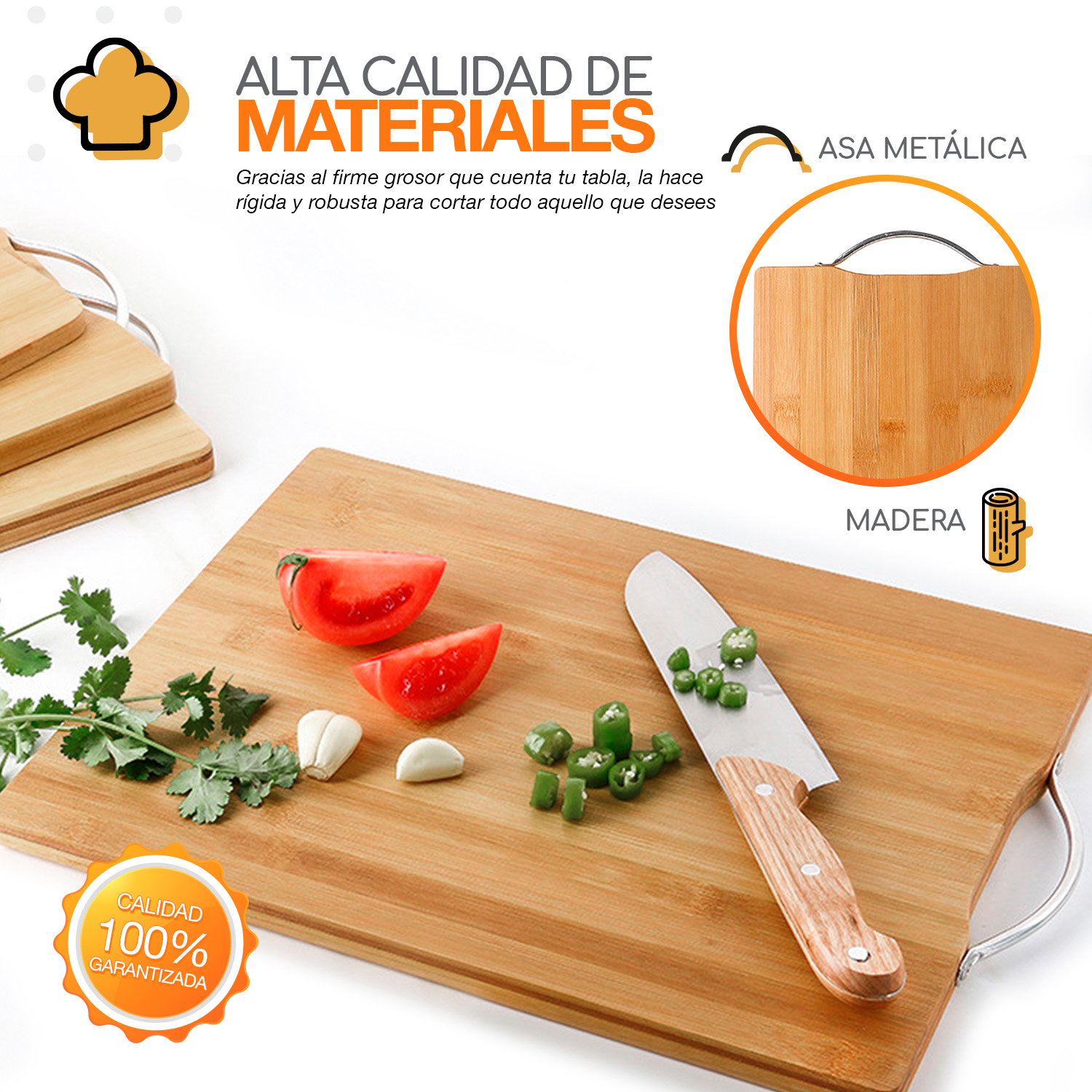 Bazzeff Set de 2 Tablas para Cortar Alimentos. Tabla para Picar Verduras, Proteinas y más. Cutting Boards