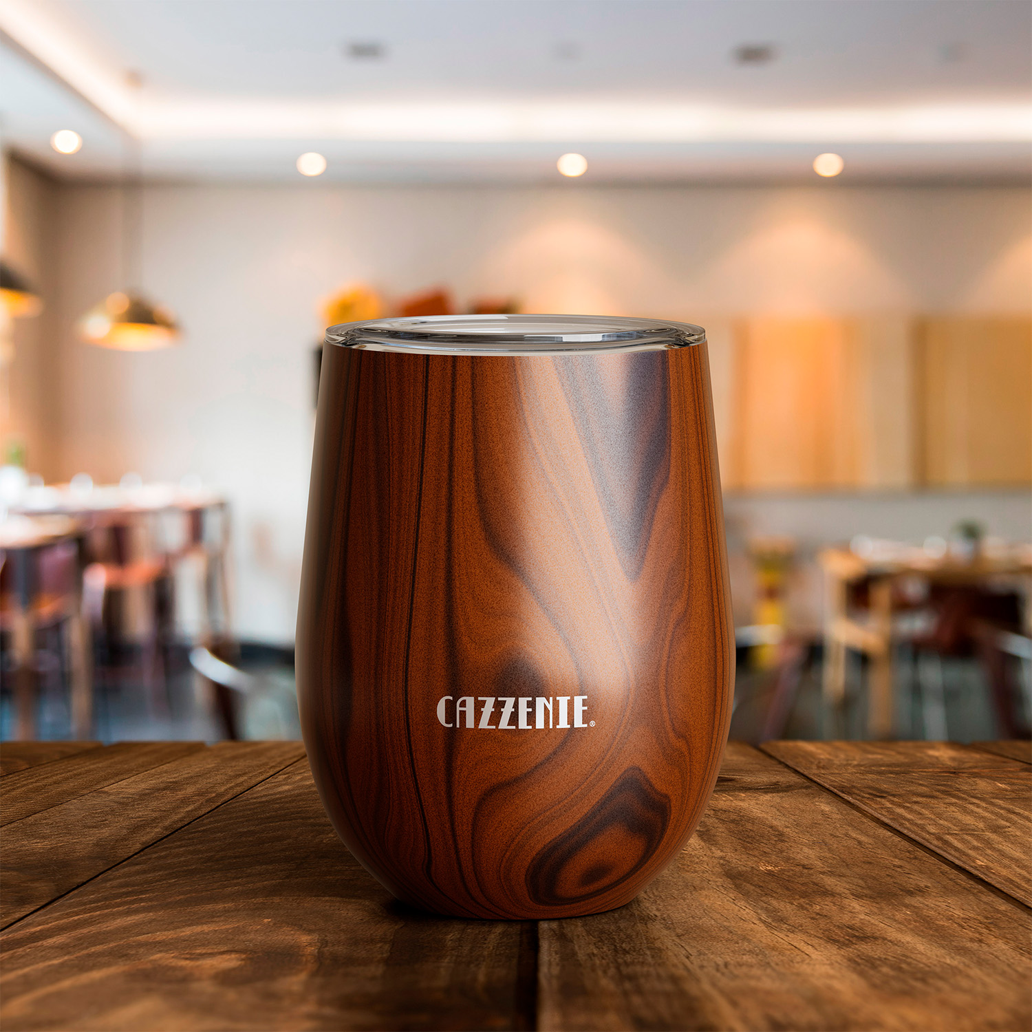 Cazzenie Vaso Termico para Cafe, Te, Vino de 300 ml. Termo con Doble Pared Vintage para Prolongar la Temperatura de Bebidas Frias o Calientes. Coffee Mug