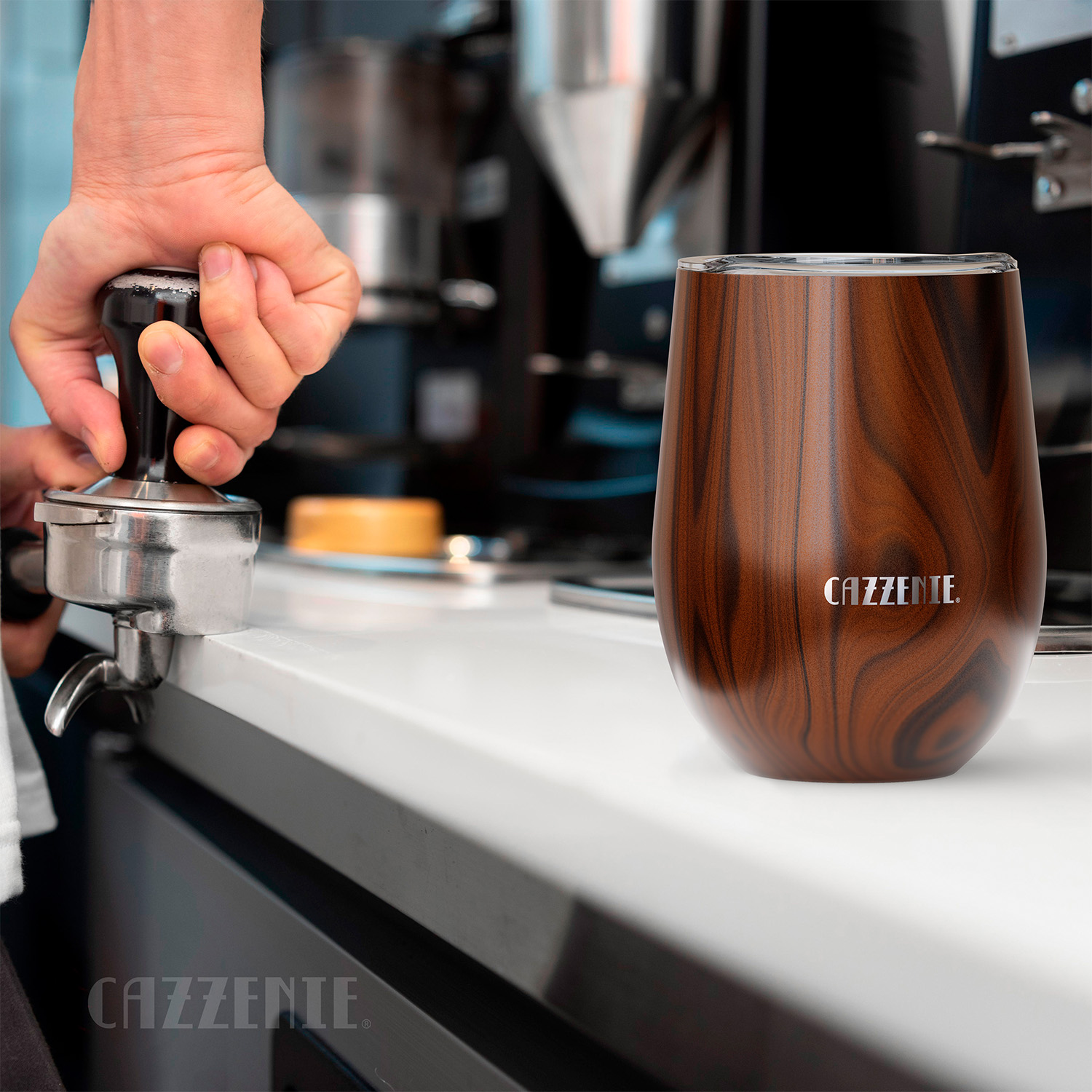 Cazzenie Vaso Termico para Cafe, Te, Vino de 300 ml. Termo con Doble Pared Vintage para Prolongar la Temperatura de Bebidas Frias o Calientes. Coffee Mug